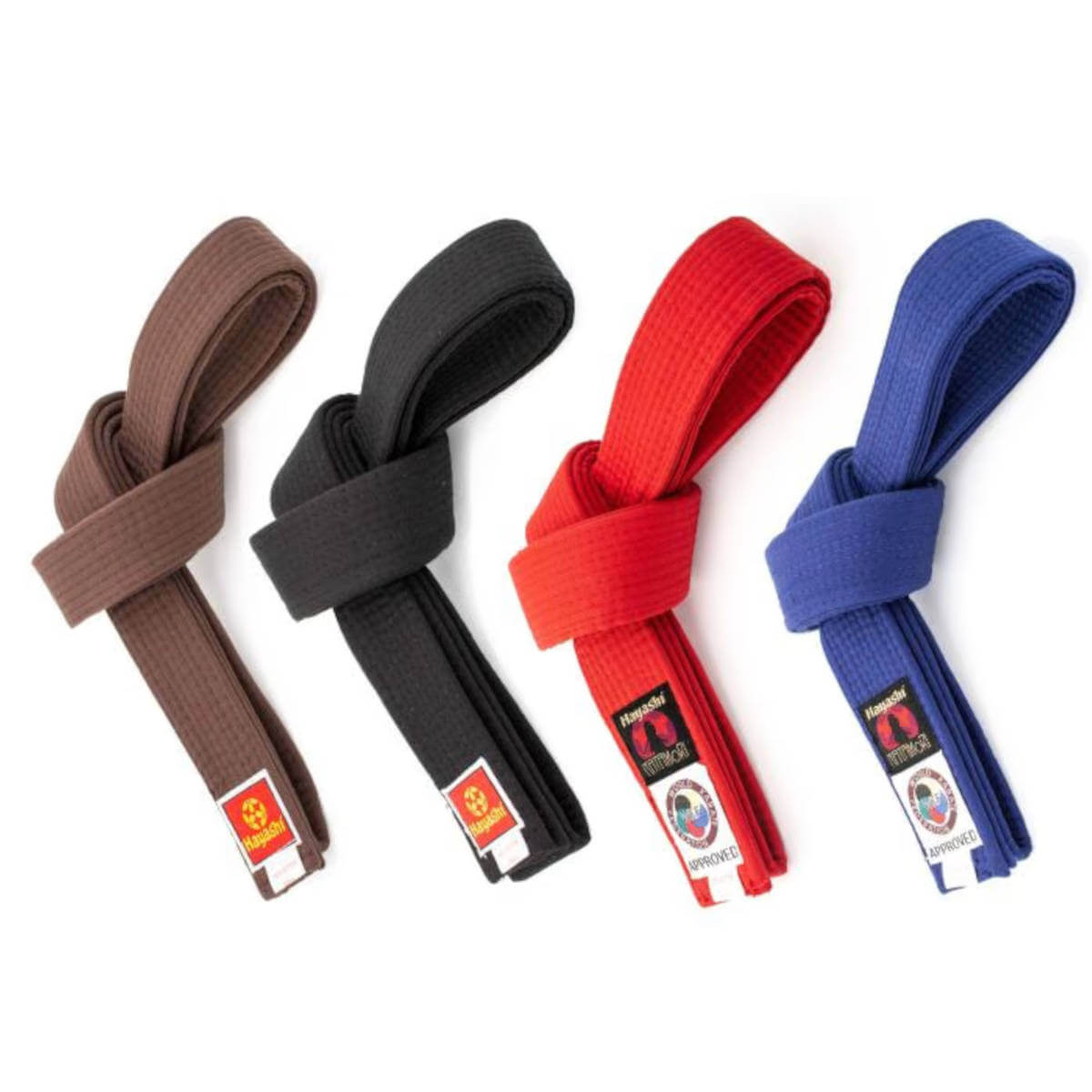 Martial arts belt "Hayashi" Blue, Red, Brown, Black