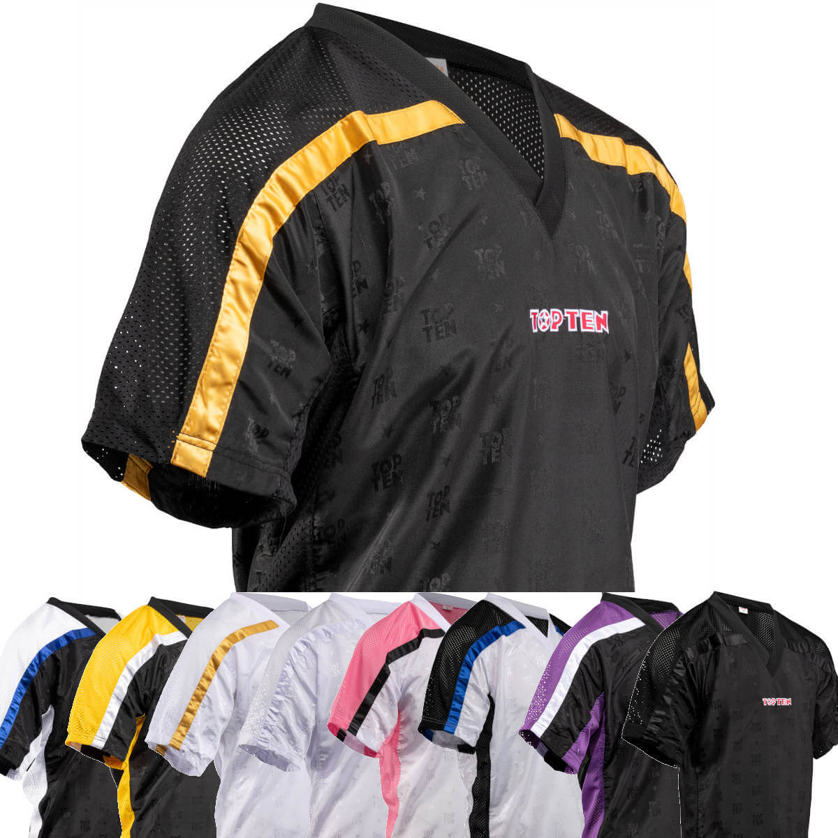 V-neck T-shirt for kickboxing “Mesh kickboxing jacket”