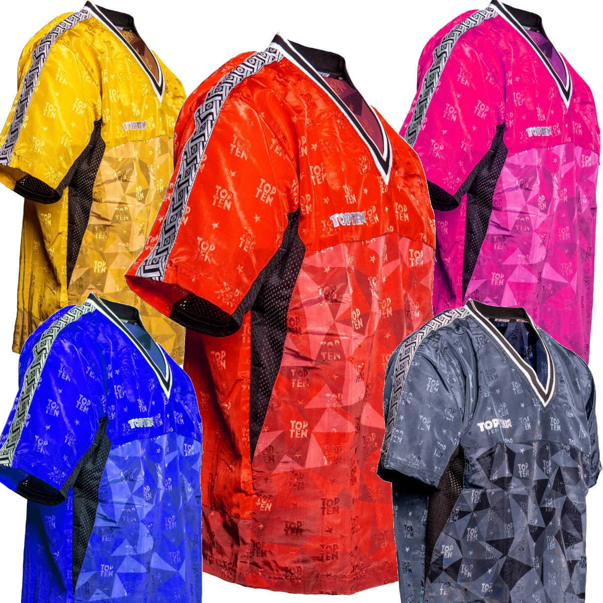 T-Shirt mit V-Ausschnitt zum Kickboxen „Kickboxjacke Prism“