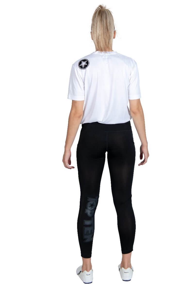 Fitness Tights Leggings Schwarz Back