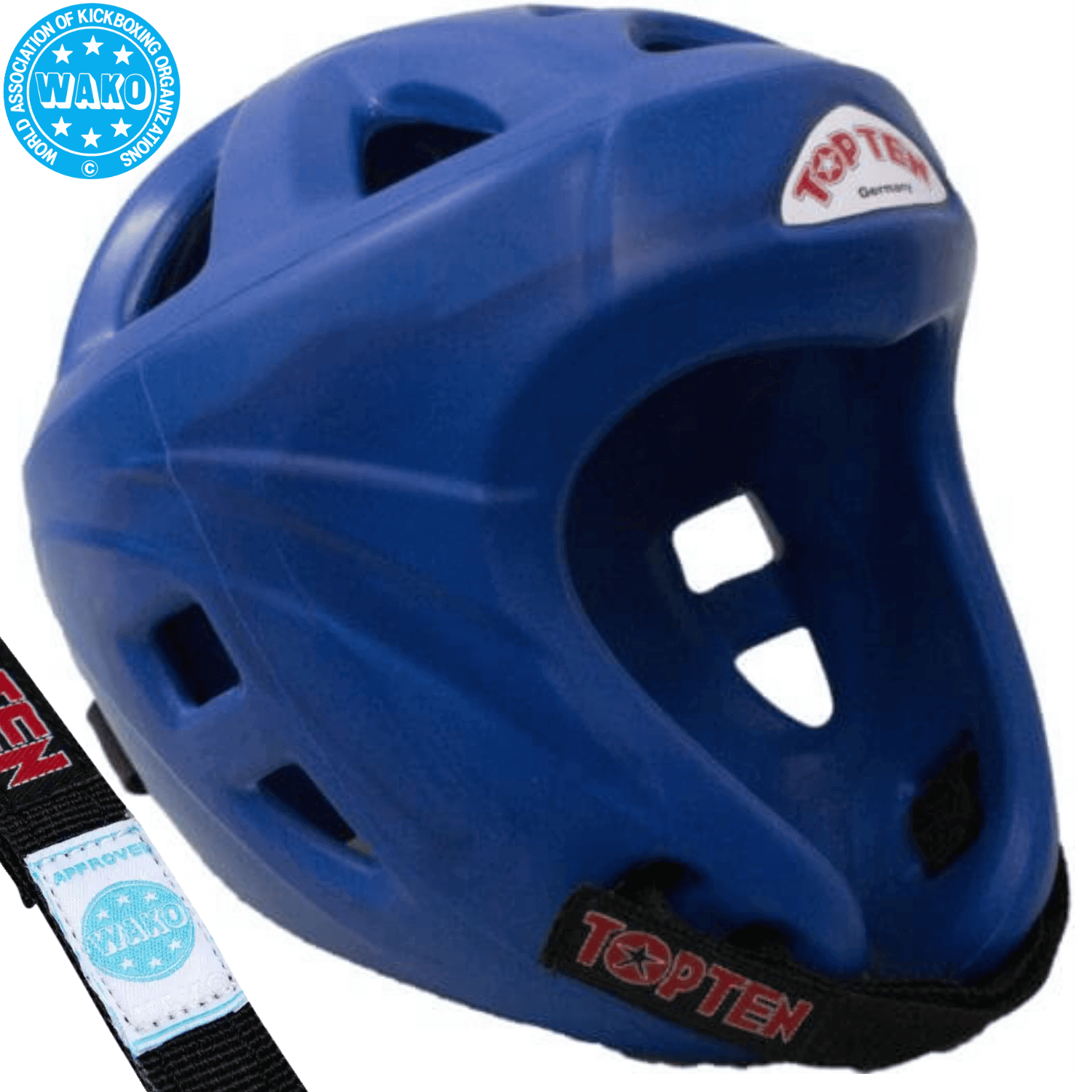 Kopfschutz "Avantgarde" Blau mit WAKO-Label