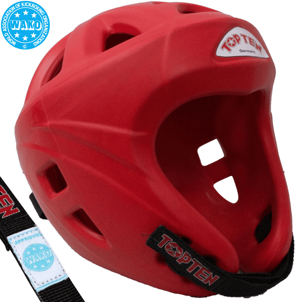 Kopfschutz "Avantgarde" Rot mit WAKO-Label