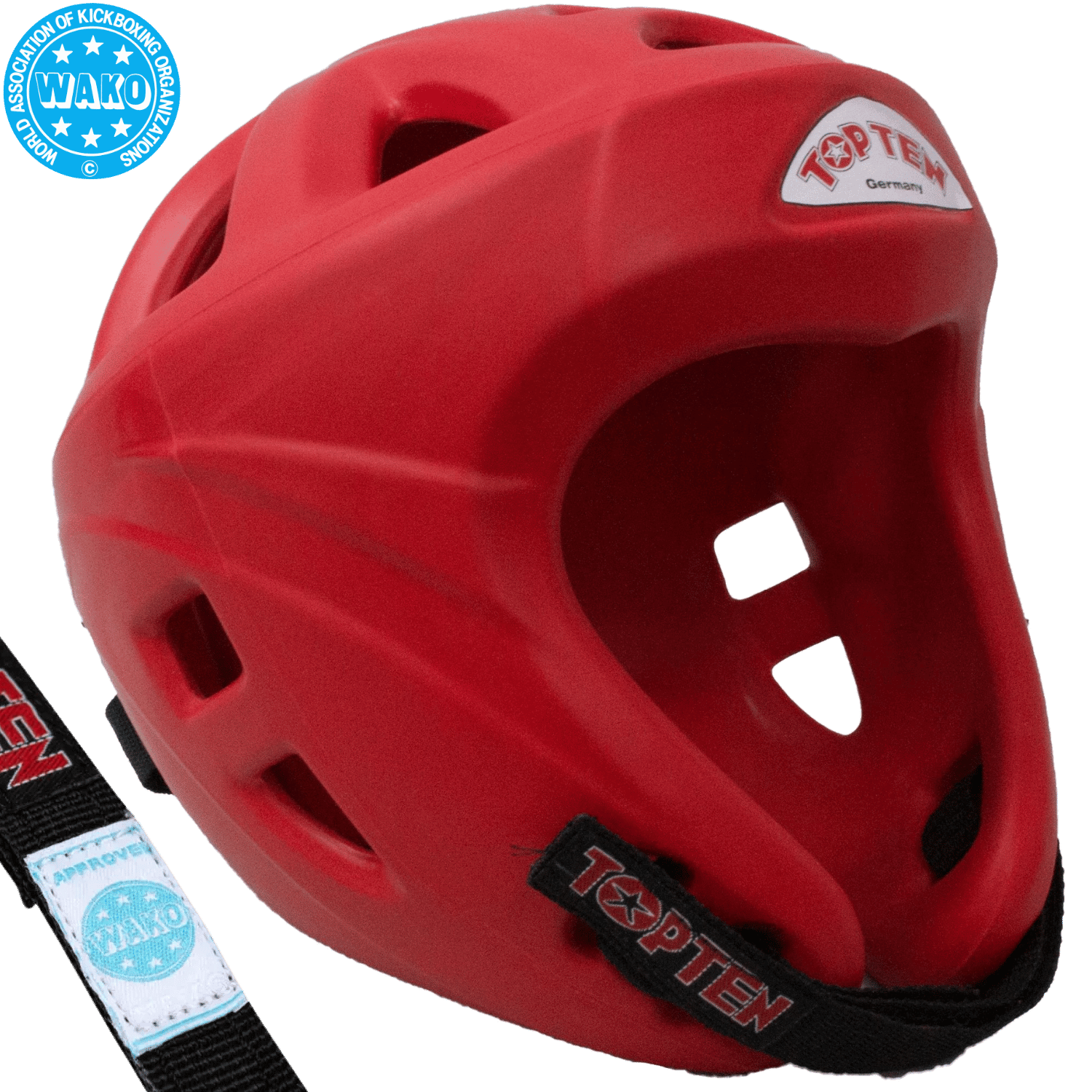 Kopfschutz "Avantgarde" Rot mit WAKO-Label