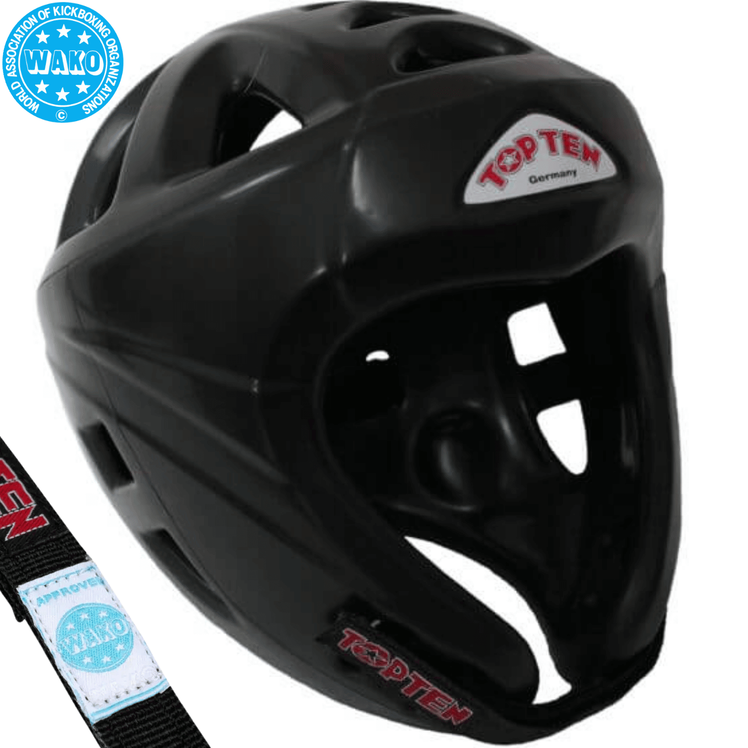 Kopfschutz "Avantgarde" Schwarz mit WAKO-Label