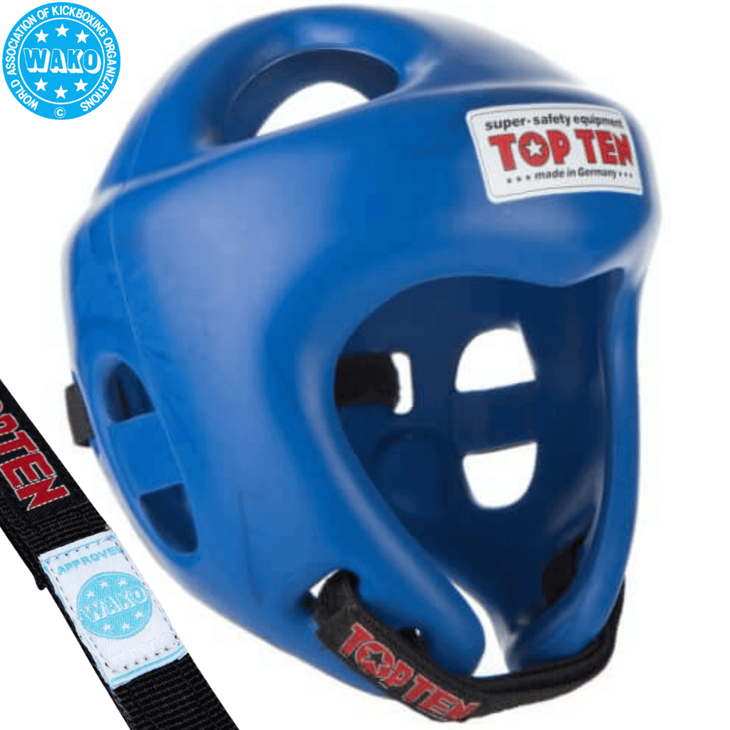 Kopfschutz "Competition Fight" Blau mit WAKO-Label