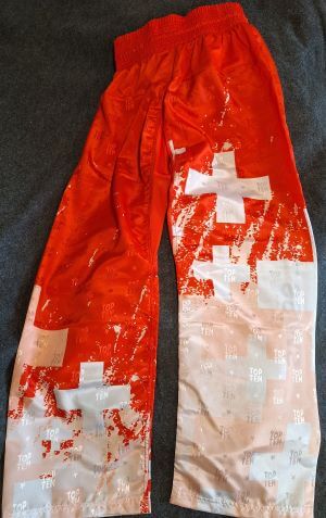 Pantalon de kickboxing - Design graphique de l'équipe suisse