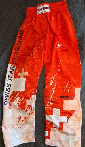 Pantalon de kickboxing - Design graphique de l'équipe suisse