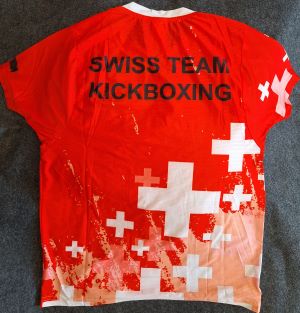 T-shirt round neck Swiss team design