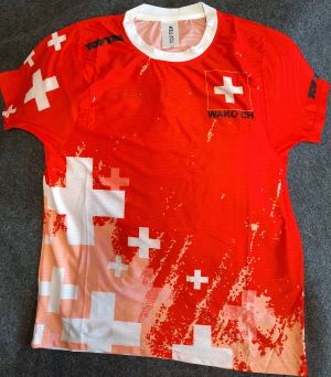 T-shirt round neck Swiss team design