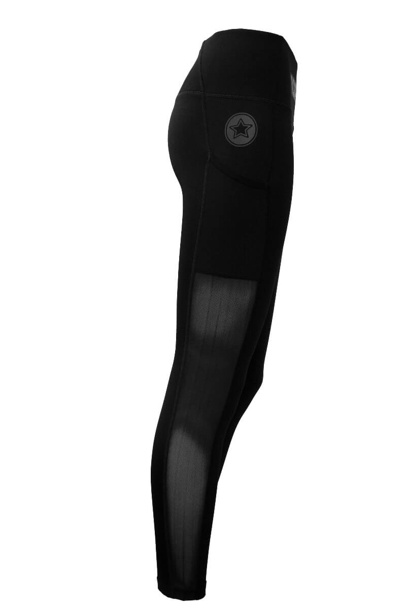 Fitness Tights Leggings Schwarz Detail Right