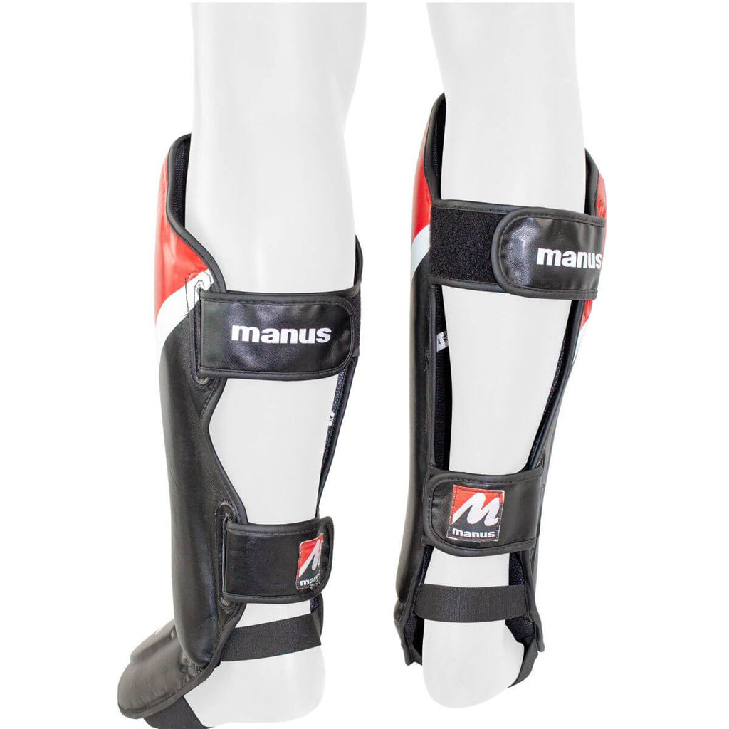 Shin and instep protection "Wave" Black/Red 