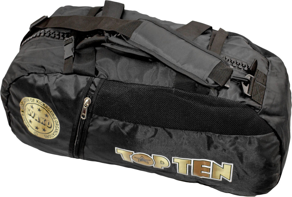 Rucksacktasche Schwarz-Gold Oben