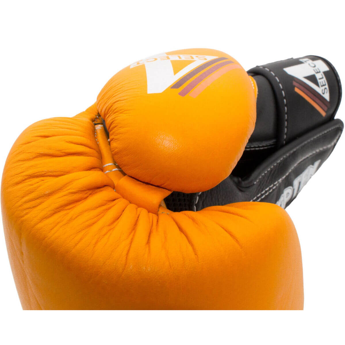 Boxhandschuhe "4Select" Leder Orange-Schwarz