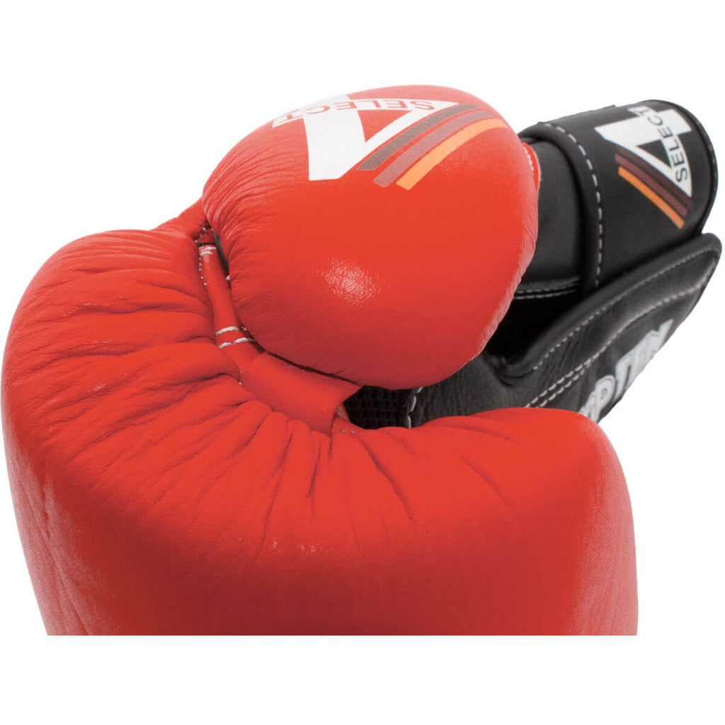 Boxhandschuhe "4Select" Leder Rot-Schwarz