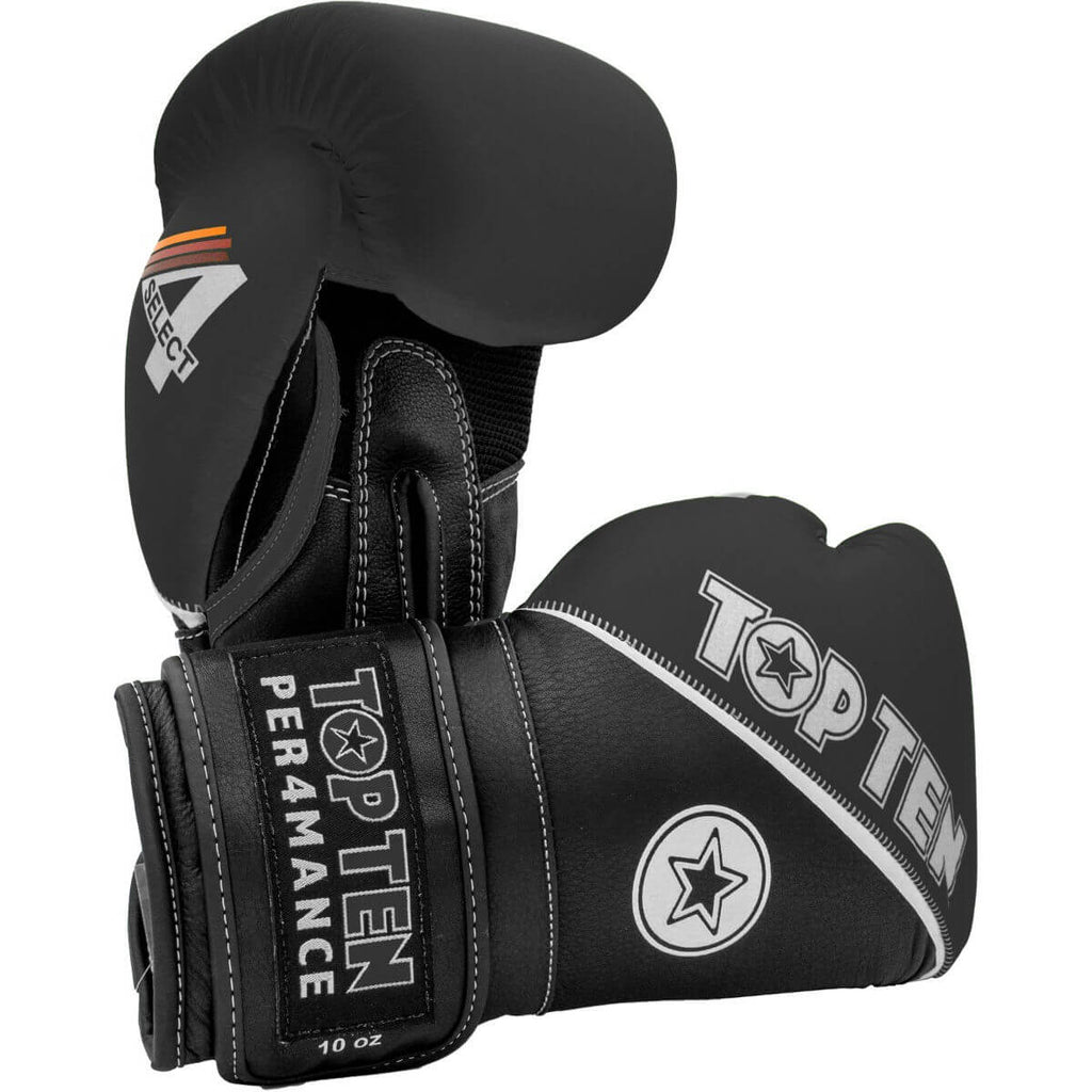 Boxhandschuhe "4Select" Leder Schwarz
