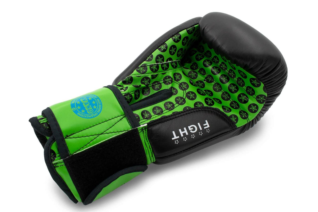 Boxhandschuh Fight Schwarz-Grün Innenhand