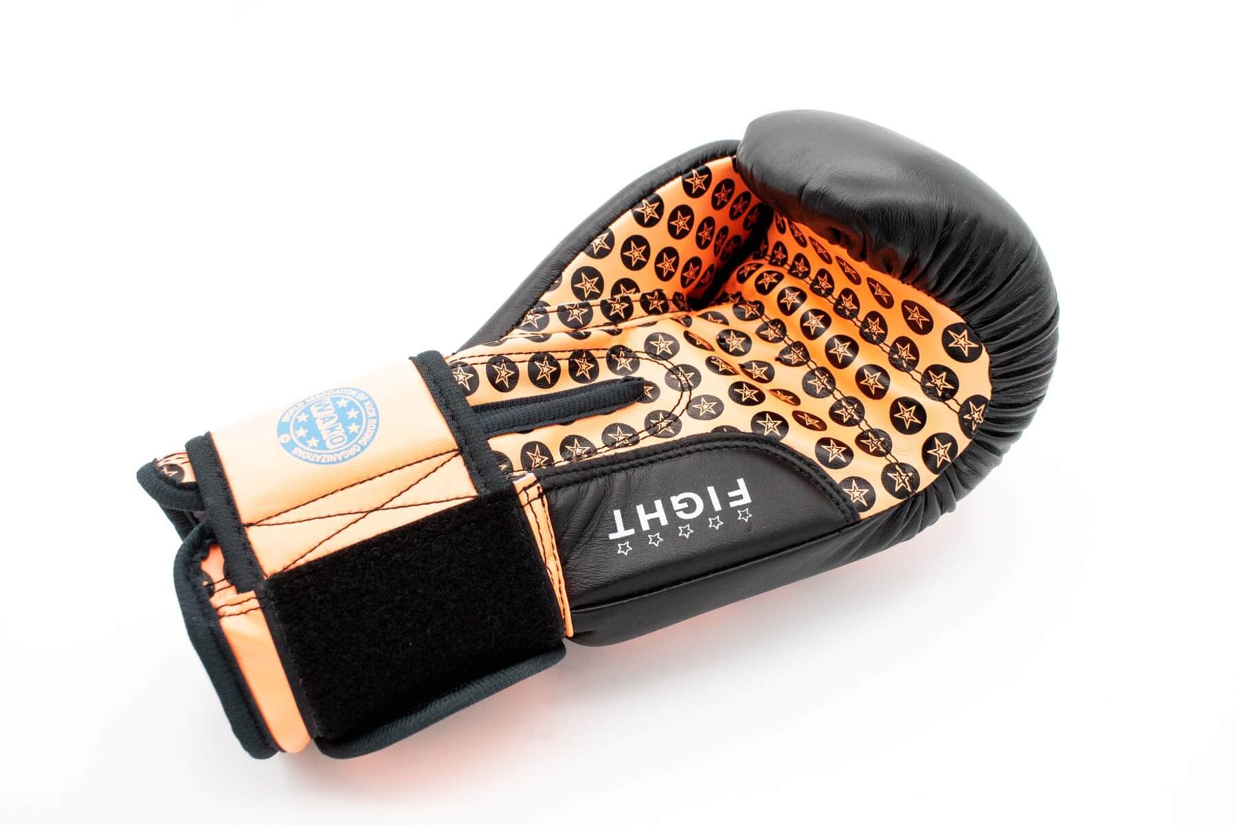Boxhandschuh Fight Schwarz-Orange Innenhand