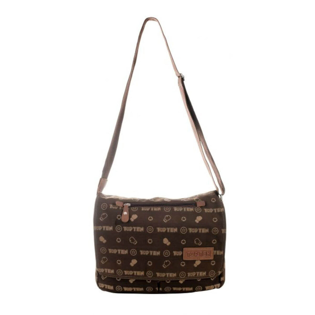 Briefcase, messenger bag - 35 cm x 30 cm x 7 cm, brown 