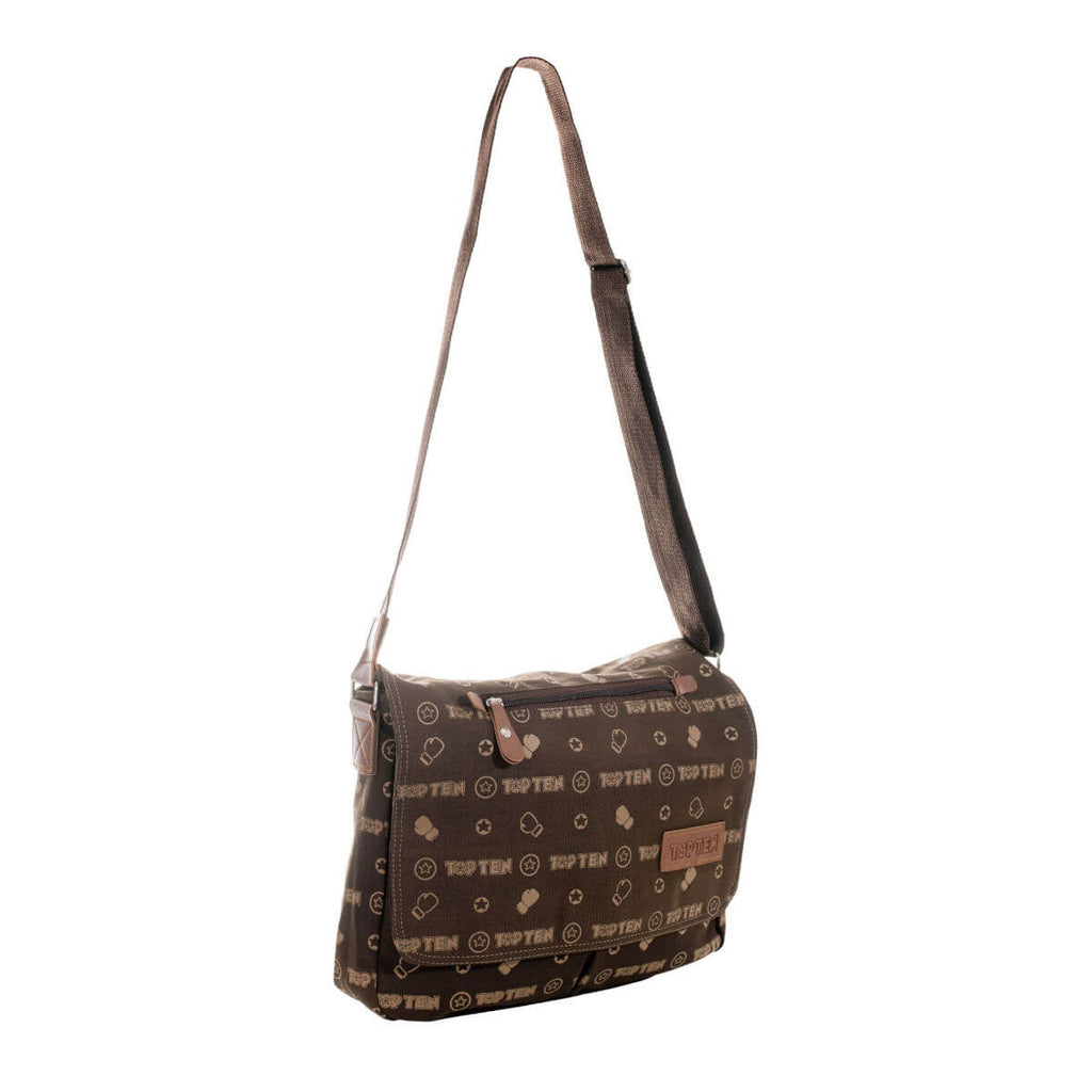 Briefcase, messenger bag - 35 cm x 30 cm x 7 cm, brown 