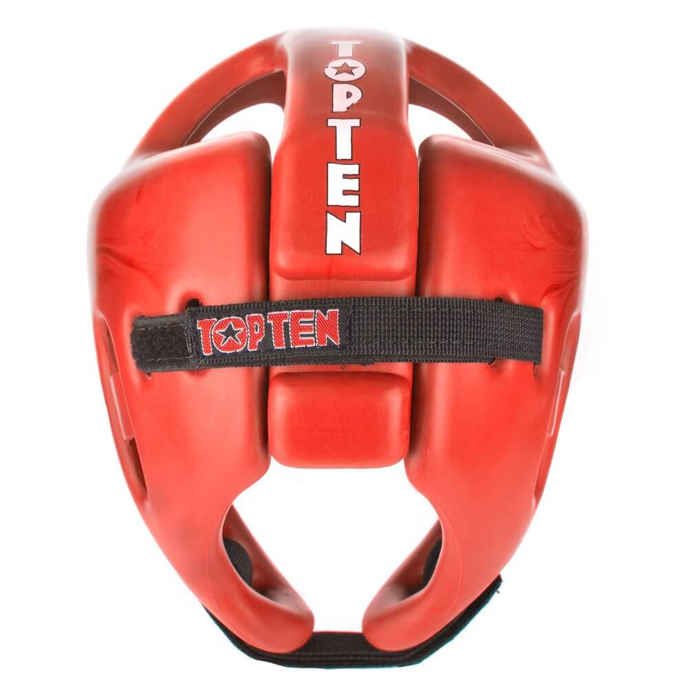 top ten taekwondo gear Head guard "Competition Fight" red with WAKO label – Toptenschweiz