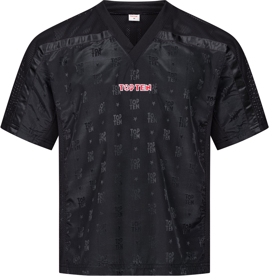 T-Shirt mit V-Ausschnitt zum Kickboxen „Kickboxjacke Mesh“ mit WAKO IF Label