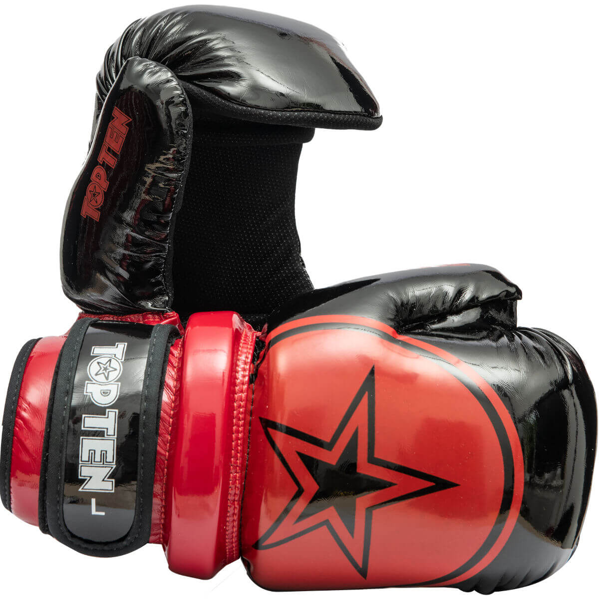 Pointfighter "Glossy Block Star" Schwarz-Rot