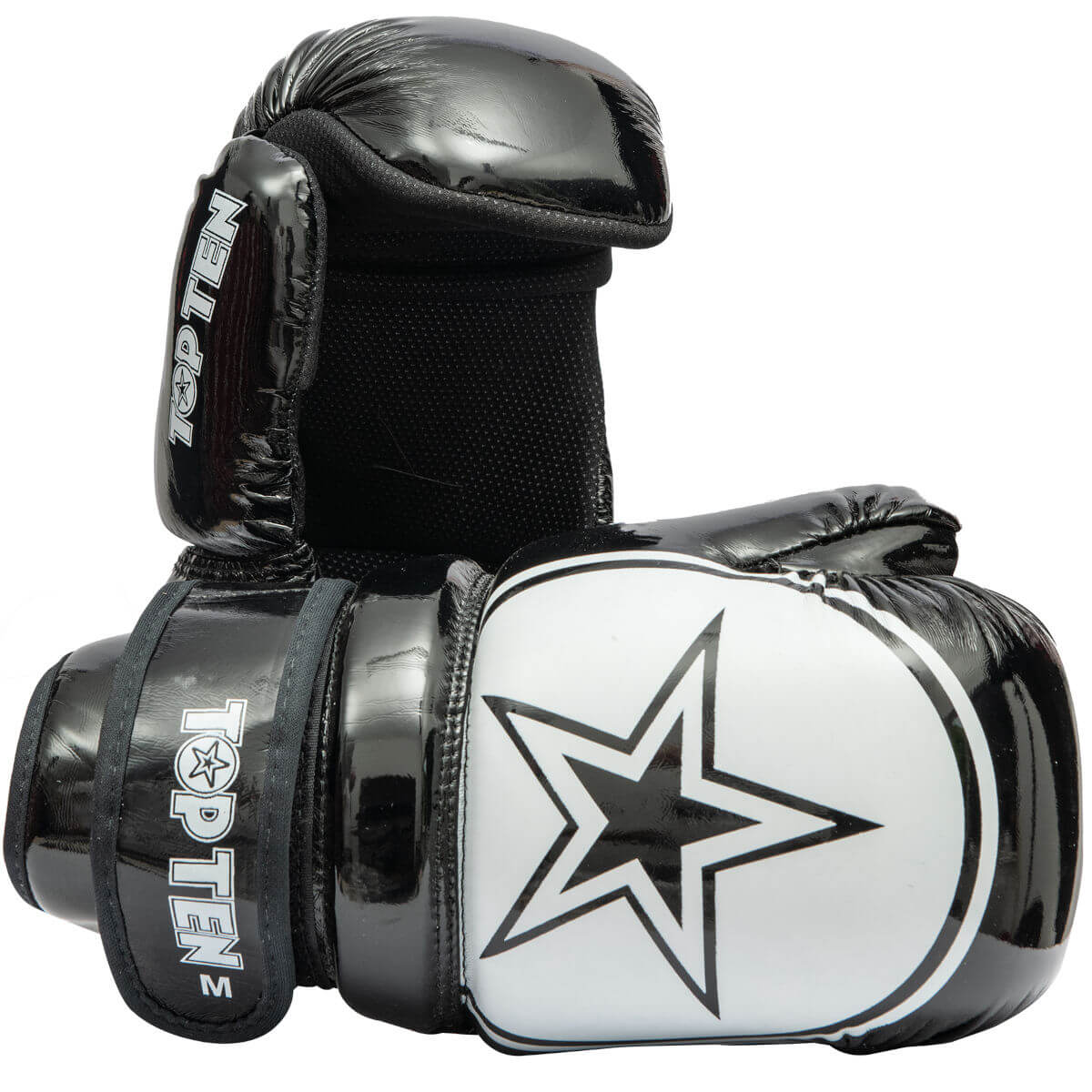 Pointfighter "Glossy Block Star" Schwarz-Weiss