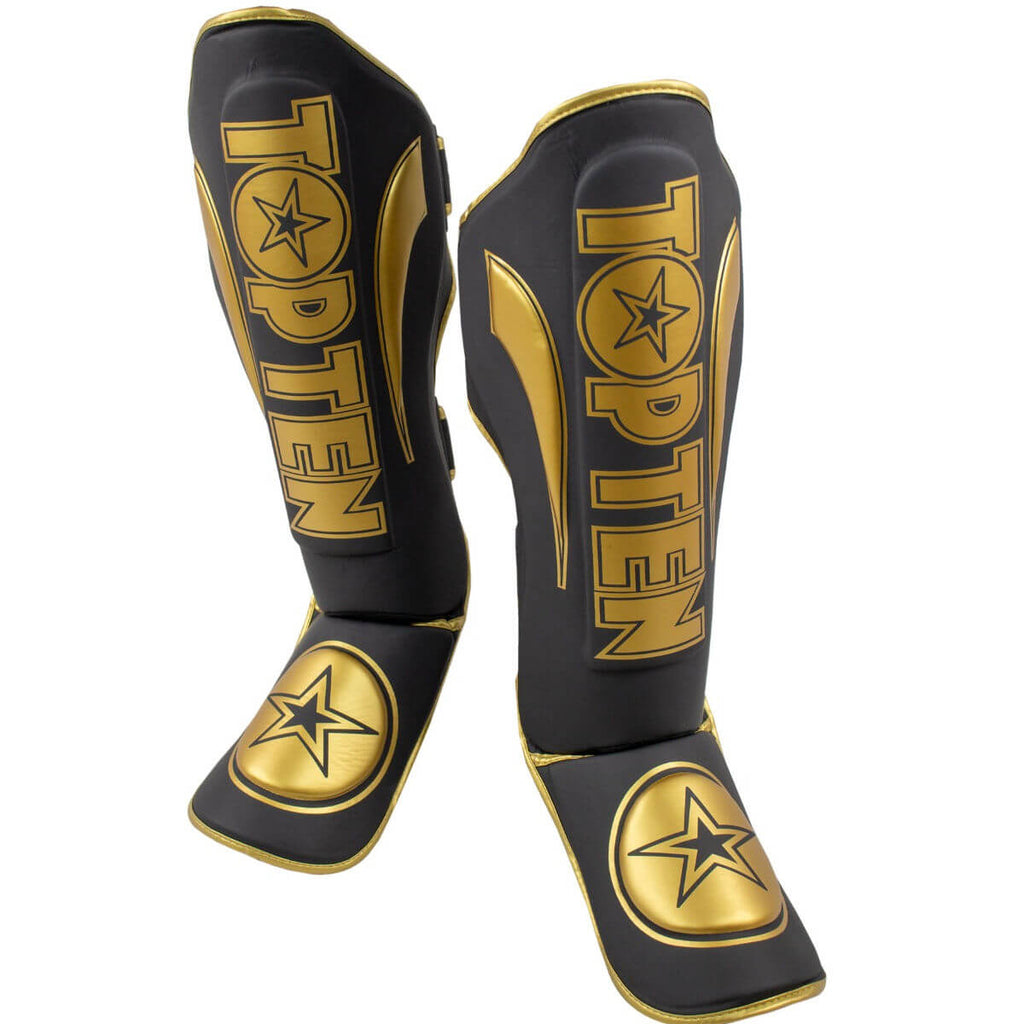 Shin guard “Star Light” black and gold 