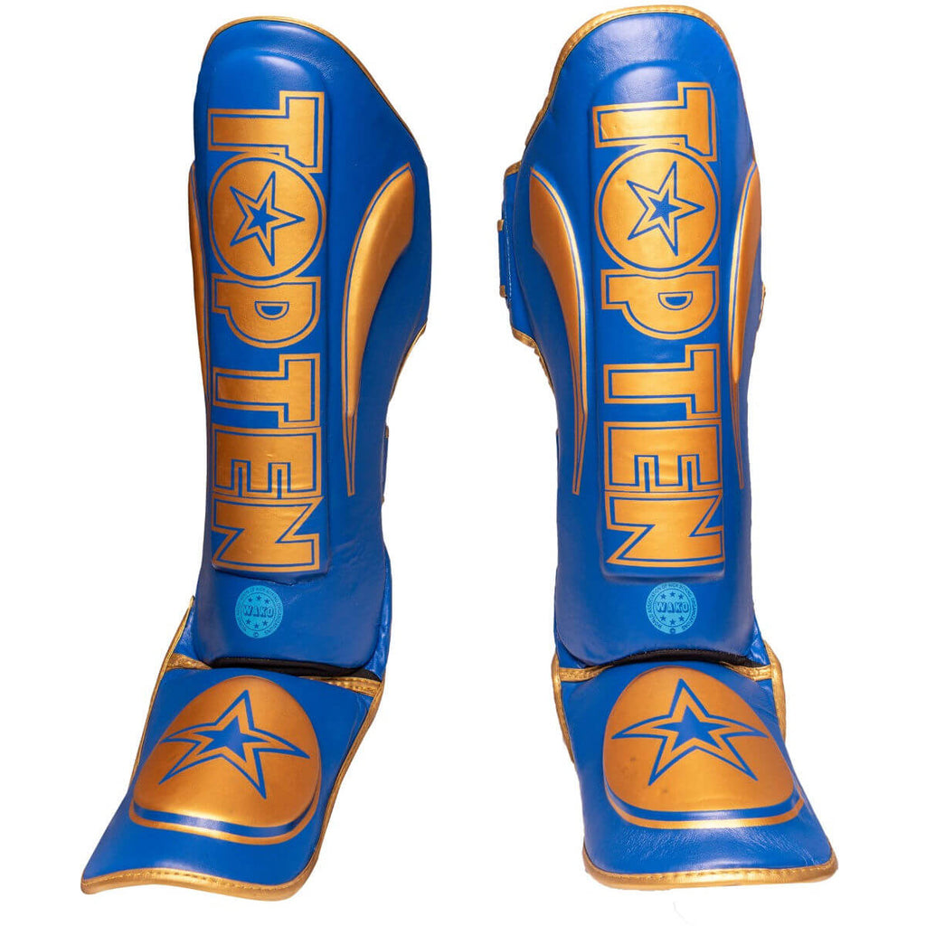 Schienbeinschutz „Star Light WAKO“ Blau-Gold