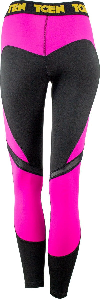 Fitness Leggings Black Pink Back