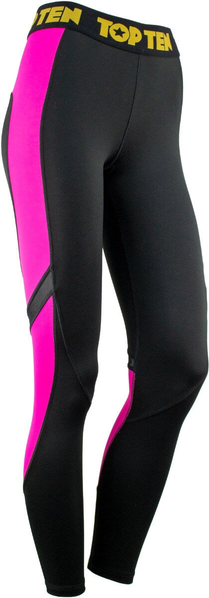 Fitness Leggings Black Pink Front
